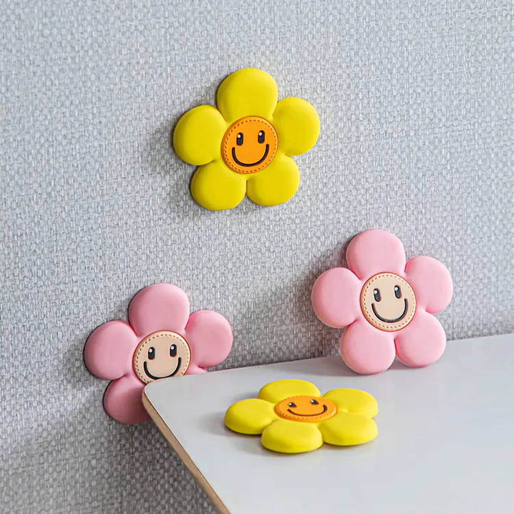 创意卡通花朵防撞墙贴衣橱柜门后静音贴马桶盖缓冲防磕碰防撞胶粒