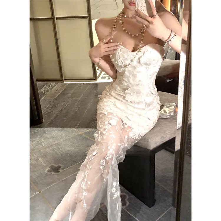 法式别致绝美小香风连衣裙女2025秋新款设计感气质长裙包臀裙裙子