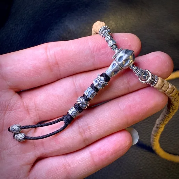 925银银制品 联接轴万向轴百香籽三通配饰线束侧挂配饰大鹏鸟