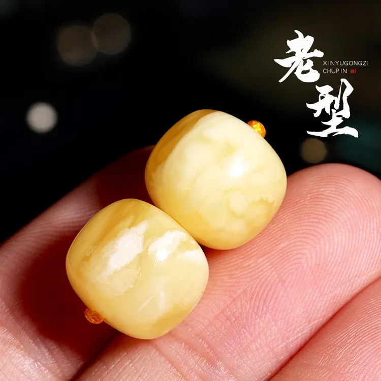 精品蜜蜡桶珠猴头星月金刚核尖隔珠散珠顶珠手串DIY配饰串珠文玩