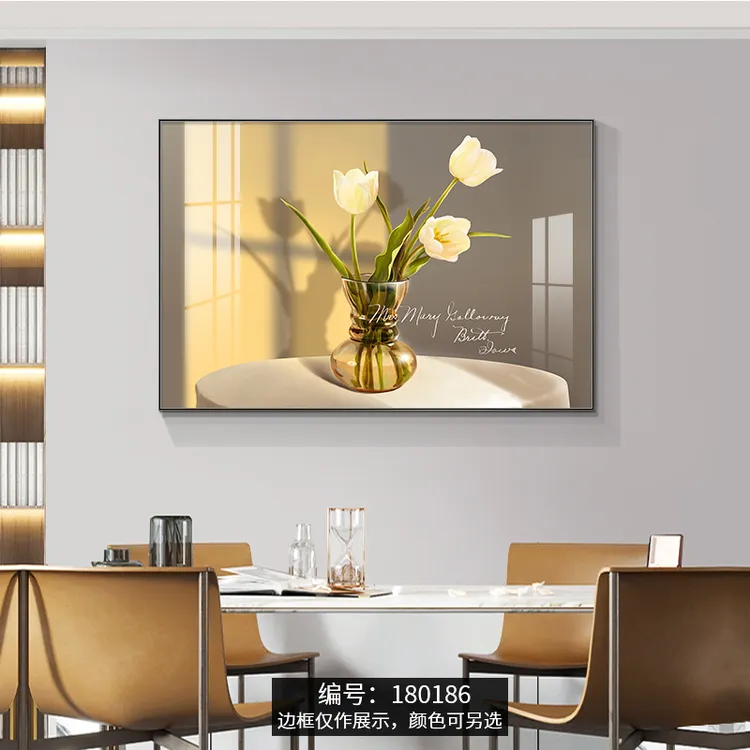 现代简约餐厅装饰画轻奢酒杯餐桌挂画高档饭厅厨房壁画可遮电表箱