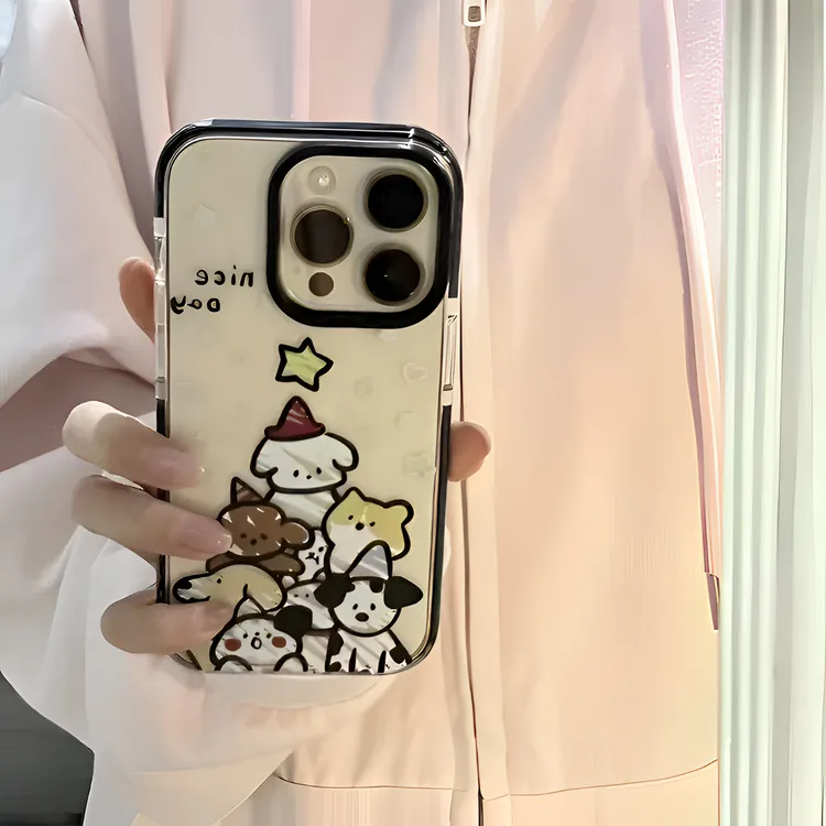 圣诞红帽小狗苹果15PRO/14promax全包手机壳XS软壳iPhone12高级XR