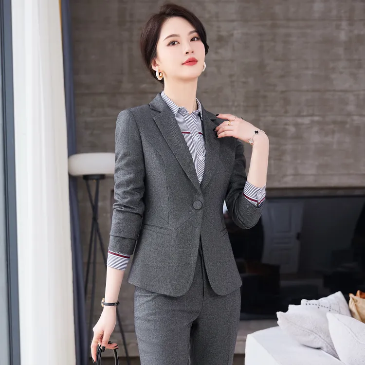 西装外套女大学生职场正装套装秋冬时尚气质高端工作服面试职业装