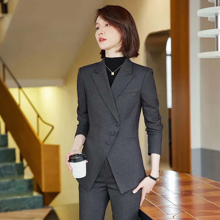 高级感职业立体女西装套装职场面试正装修身时尚气质春秋工作服
