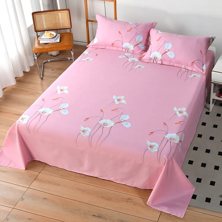 斜纹100%纯棉床单炕单亲肤斜纹布加厚纯棉学生床单纯棉100%全棉