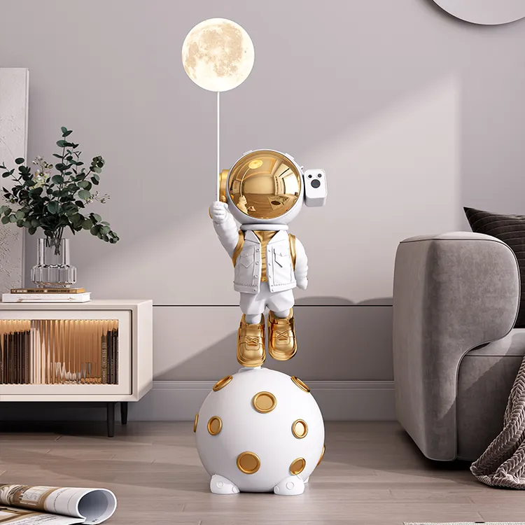 大号星空灯太空人带蓝牙音响月球灯卧室客厅落地摆件宇航员装饰品