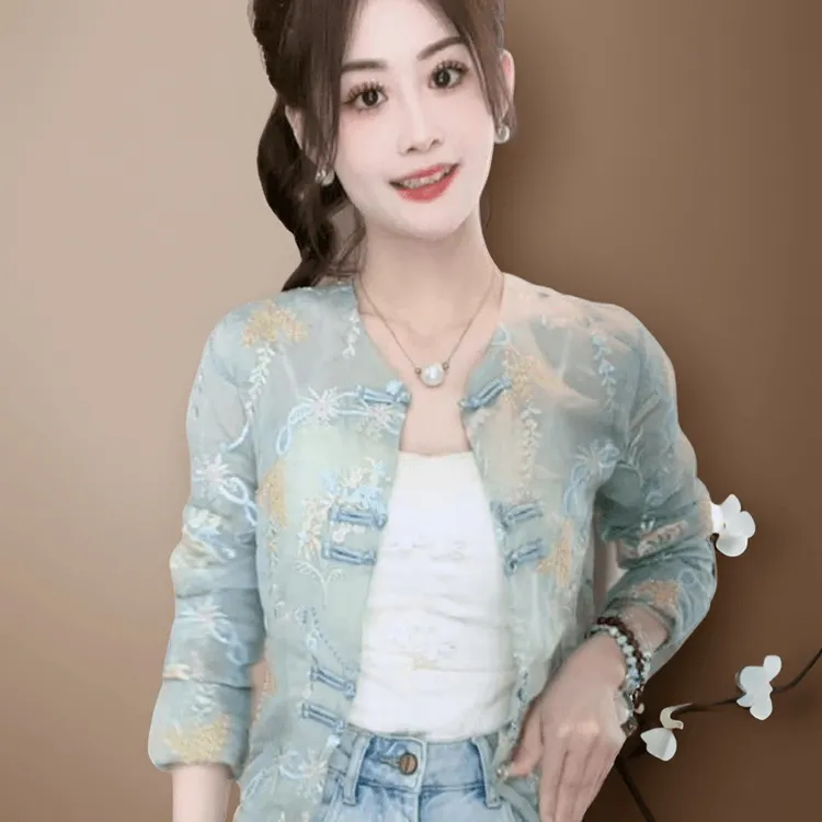 新中式国风刺绣防晒外套女2025夏季薄款设计感小众复古高级感上衣