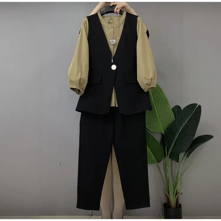 流行时尚衣服女套装女早春休闲显瘦遮肉流行时尚流行时尚休闲套装