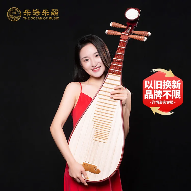 【入门必选】乐海 912-2琵琶乐器非洲紫檀木轴木相经典款原木花梨