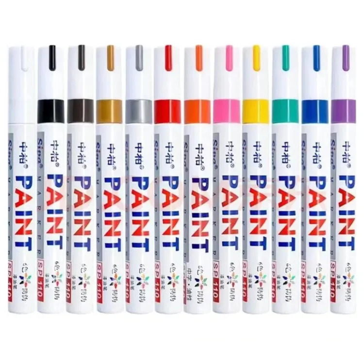 正品中柏油漆笔SP-110白色记号笔轮胎笔油性签名笔相册气球直播