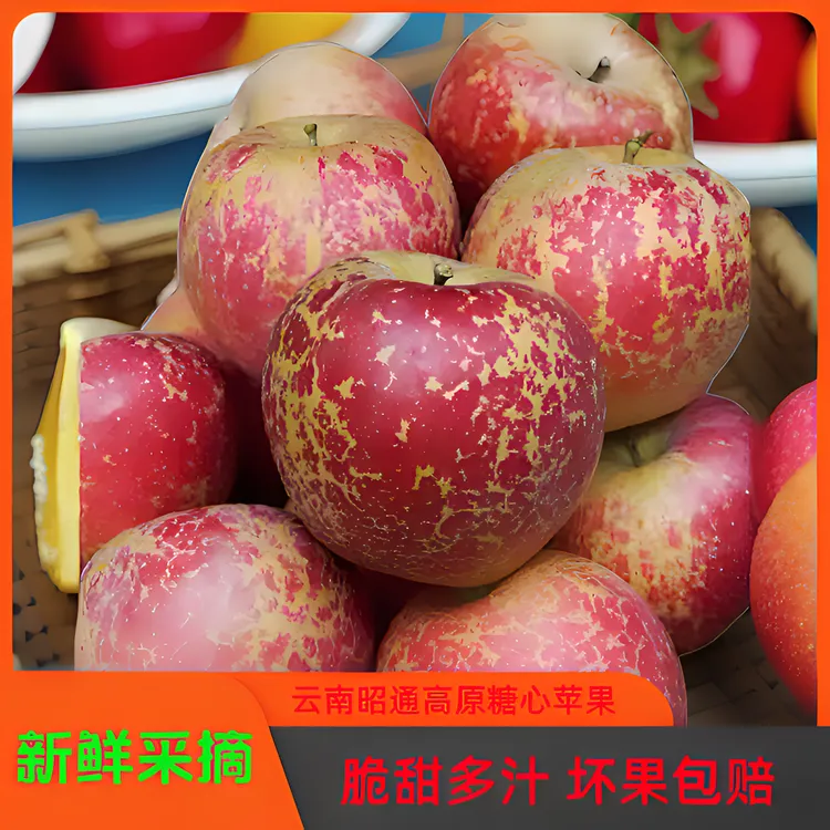 云南昭通水果自然红露丑红富士苹果新鲜脆甜多汁3/5/10斤糖心原产
