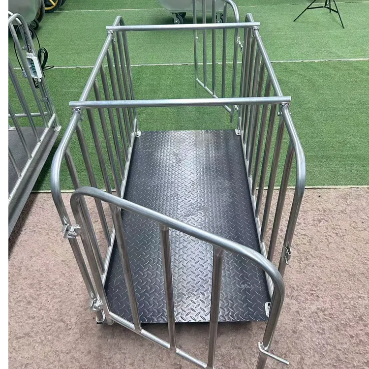 养殖畜牧地磅称一头猪地磅加厚管材带轮子防抖防颤防遥控显示器