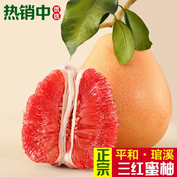 【坏果包赔】福建平和琯溪蜜柚/三红柚2个装4.5-5斤/3-4装9-10斤