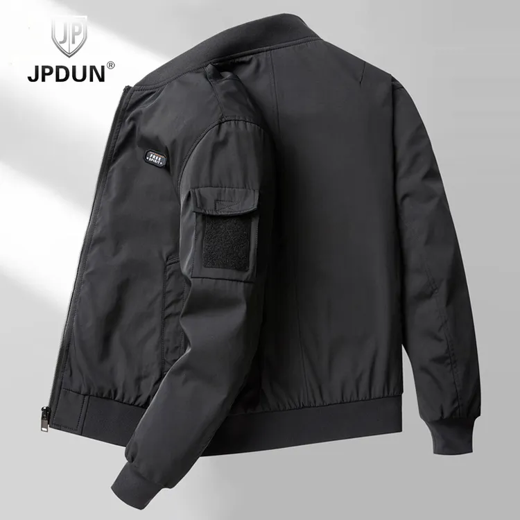  JPDUN春秋时尚百搭防风立领棒球服男士跑步运动休闲工装夹克外套