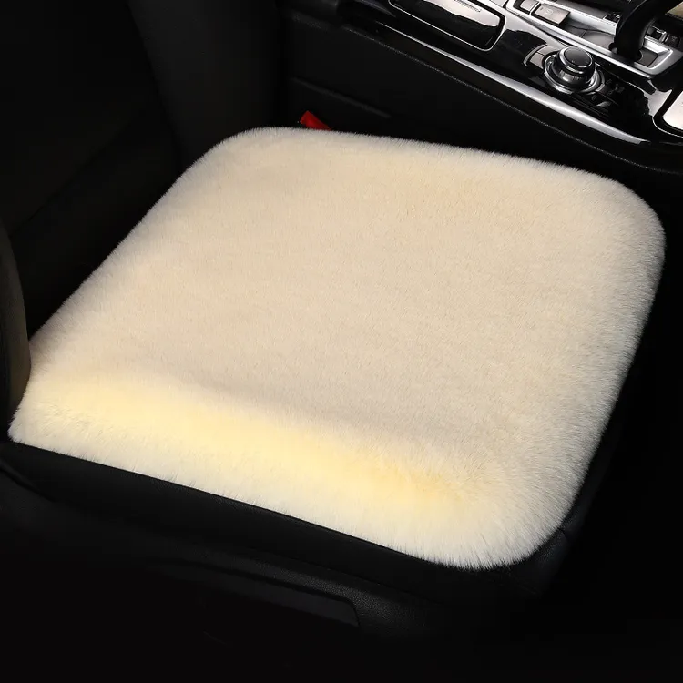 冬季汽车毛绒坐垫专用毛绒座套保暖加厚单片垫通用办公座垫座椅套