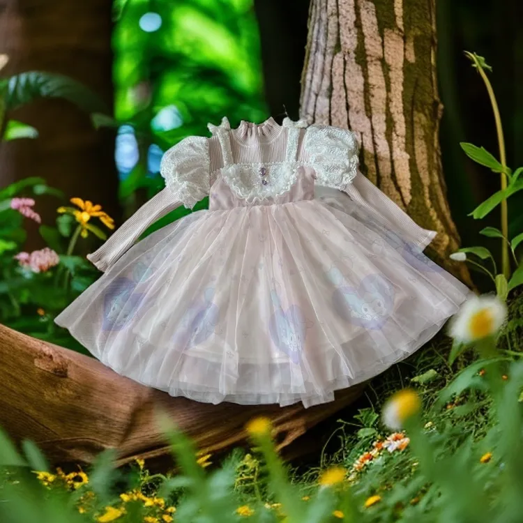 断码捡漏库洛米夏季毛衣裙洋气网纱公主裙百日宴服小公主洋气儿童