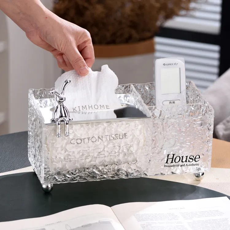纸巾盒客厅轻奢多功能抽纸盒创意摆件茶几放遥控器收纳盒餐巾纸盒