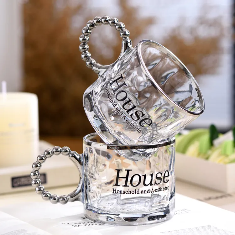 高颜值水杯女办公室情侣玻璃杯子喝水杯咖啡杯燕麦片牛奶杯早餐杯