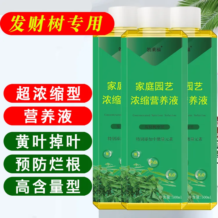 勃莱福发财树专用肥料花肥料叶子发黄枯黄黄叶掉叶园艺植物营养液