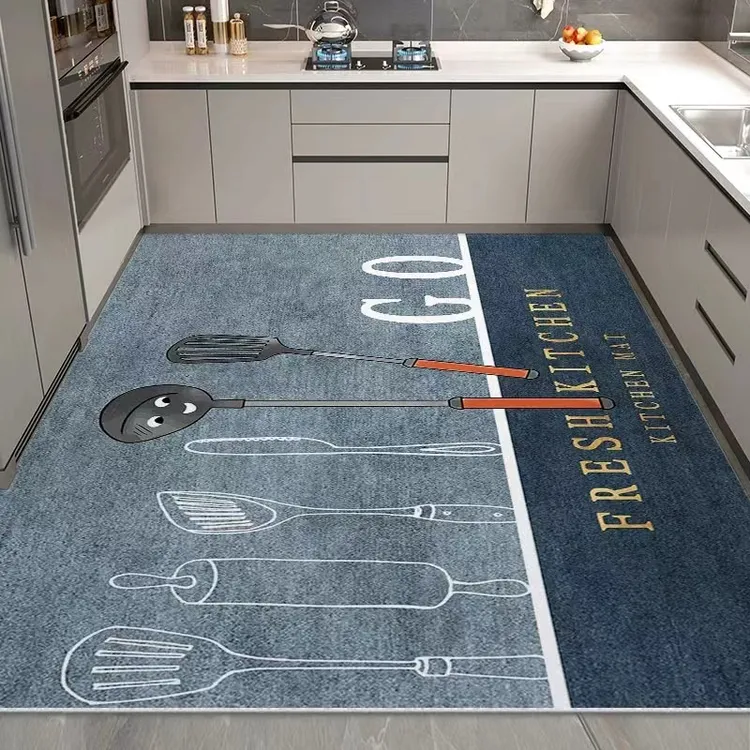 厨房地垫吸水吸油耐脏脚垫满铺门垫入户门卫生间门口家用整铺垫子