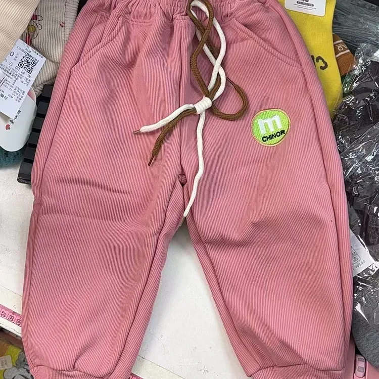 条绒单层春秋外穿卫裤儿童休闲裤秋款百搭时尚中童小童春款女童