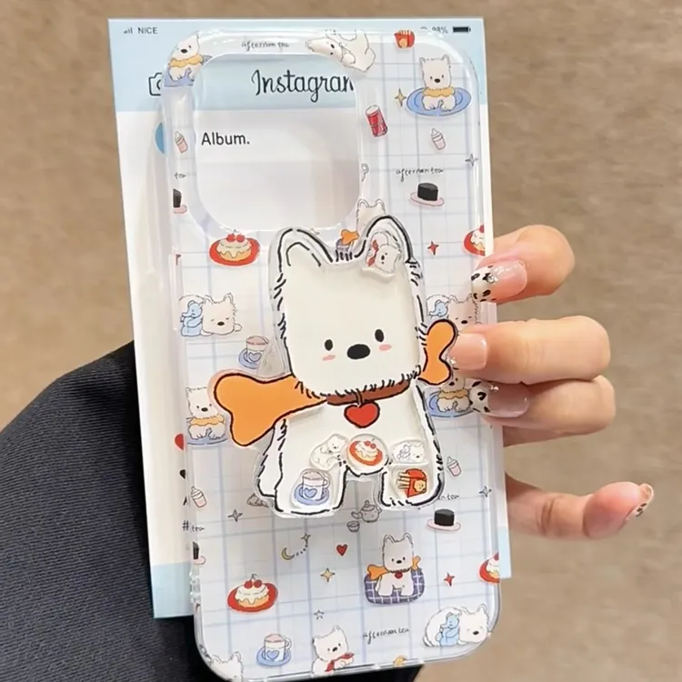 摇摇乐西高地支架适用iphone16/15pro手机壳小米14vivo华为oppo套