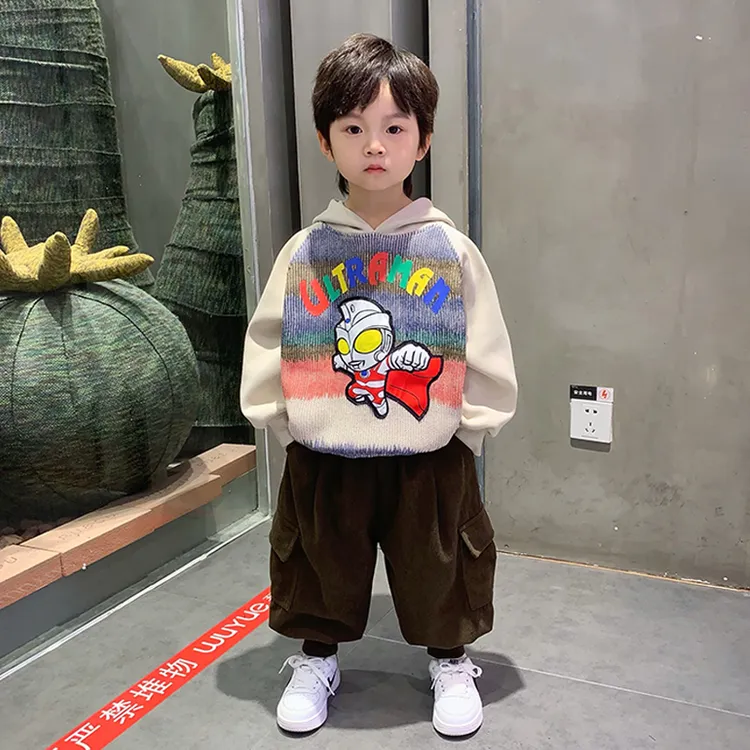 奥特曼衣服男童秋装卫衣套装2025新款帅气时髦男孩春秋休闲儿童装