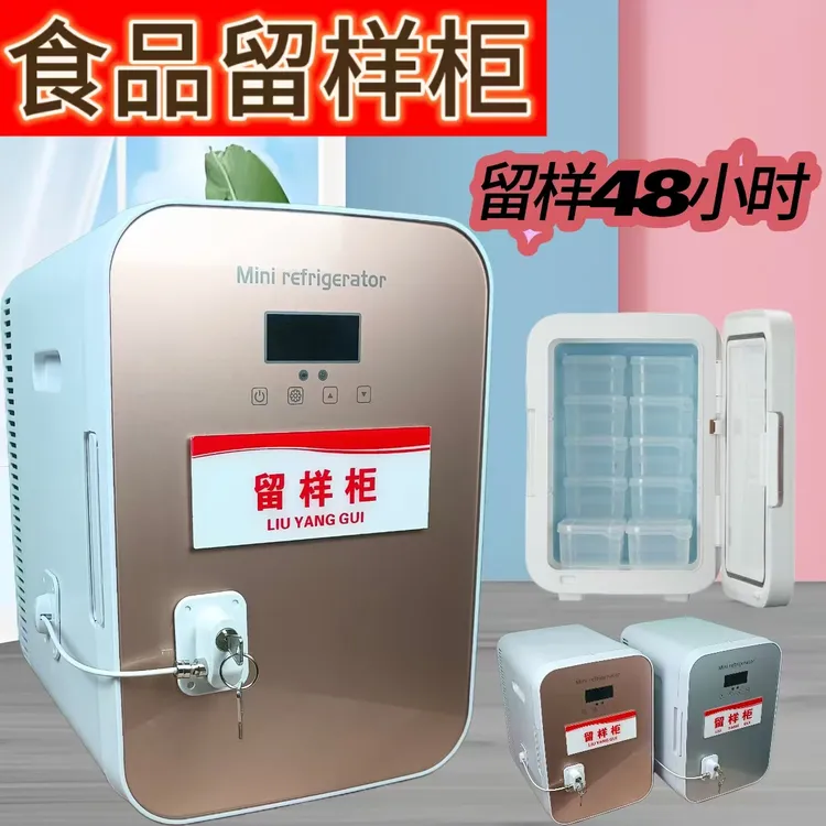 学校幼儿园食堂食品留样柜样品冷藏展示柜商用带锁迷你留样小冰箱