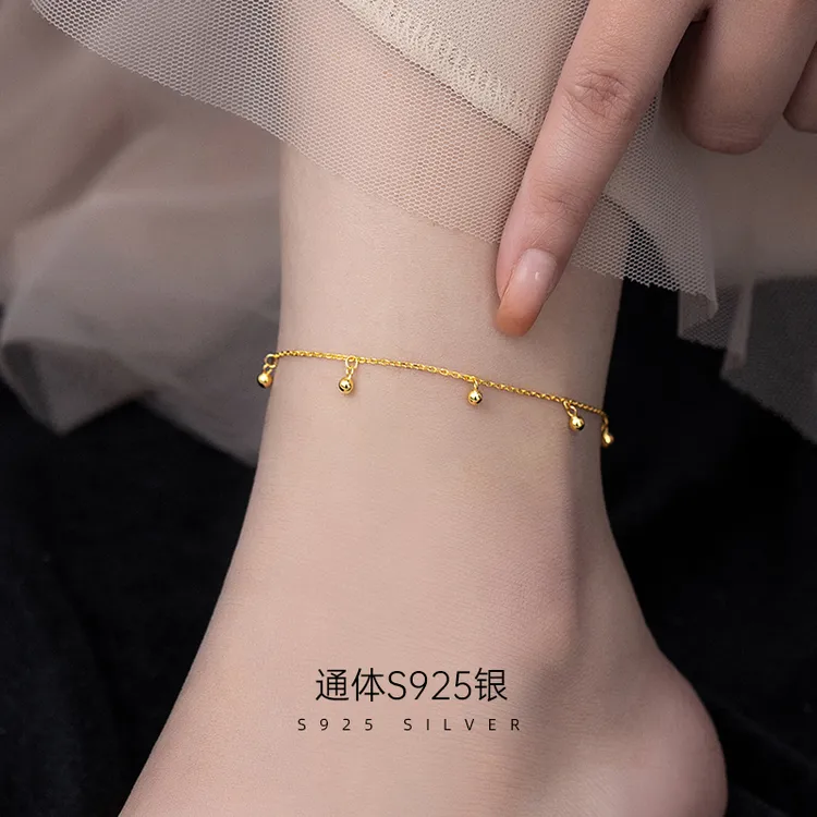 金美澳 925银脚链 银饰足链女生脚链女款2025新款爆款小众首饰品