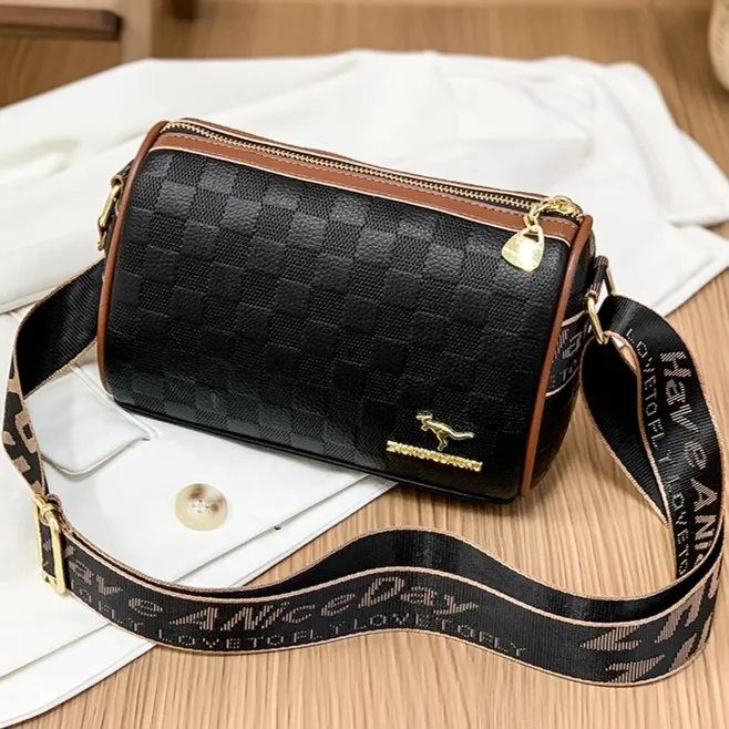 时尚百搭单肩斜跨女士真皮轻奢枕头包波士顿简约潮流单肩包休闲包