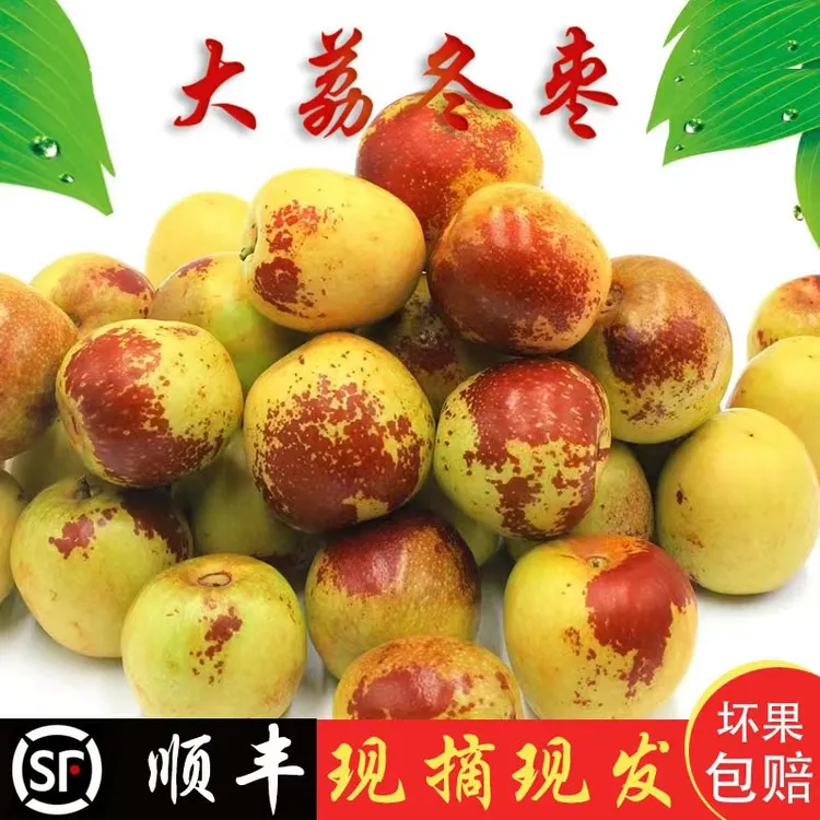 陕西大荔冬枣皮薄肉厚新鲜水果脆甜鲜枣爽口应季水果产地现摘现发