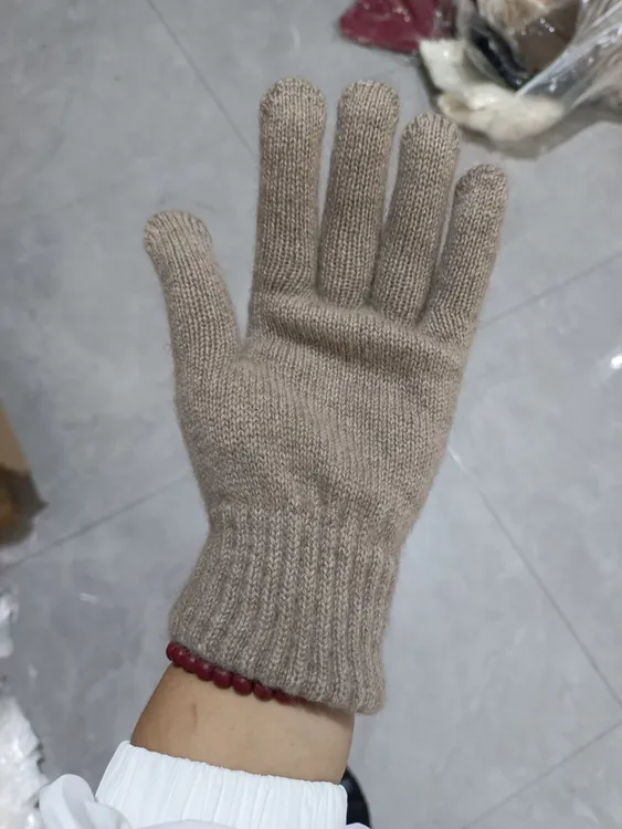 厚 ZD-243# 100%山羊 绒五指全指手套女男不可触屏户外保暖手套冬