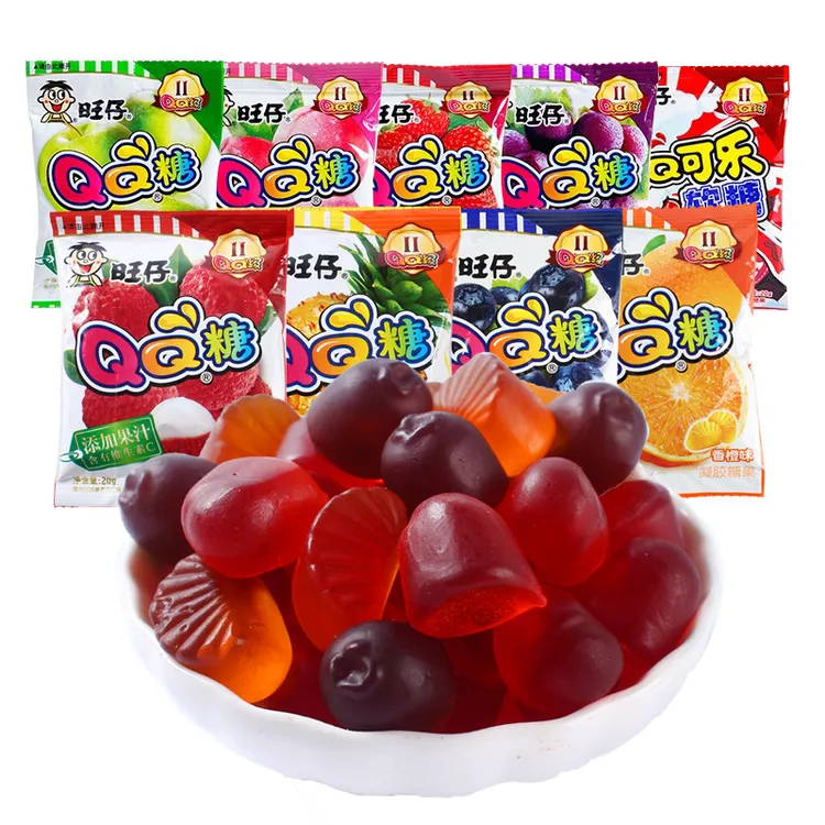 WANT-WANT/旺旺 旺仔QQ糖20g多款水果味软糖果橡皮糖休闲零食小吃