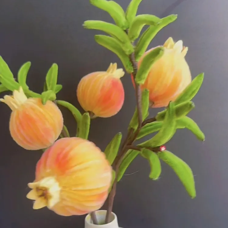 石榴扭扭棒材料包diy手工超密摆件花艺