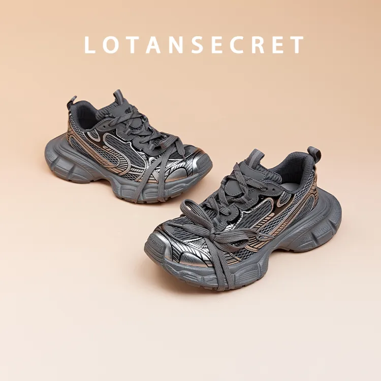 厚底老爹鞋女2024秋季新款时尚百搭休闲女鞋运动风街头潮流脏脏鞋