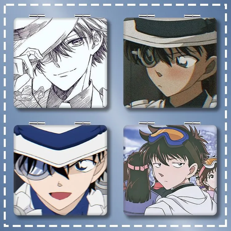 怪盗基德黑羽快斗镜子小随身携带折叠手持小镜子双面便携化妆镜