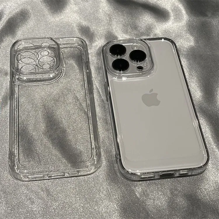 简约透明高级软壳适用苹果17promax手机壳iPhone16全包17pro薄款x