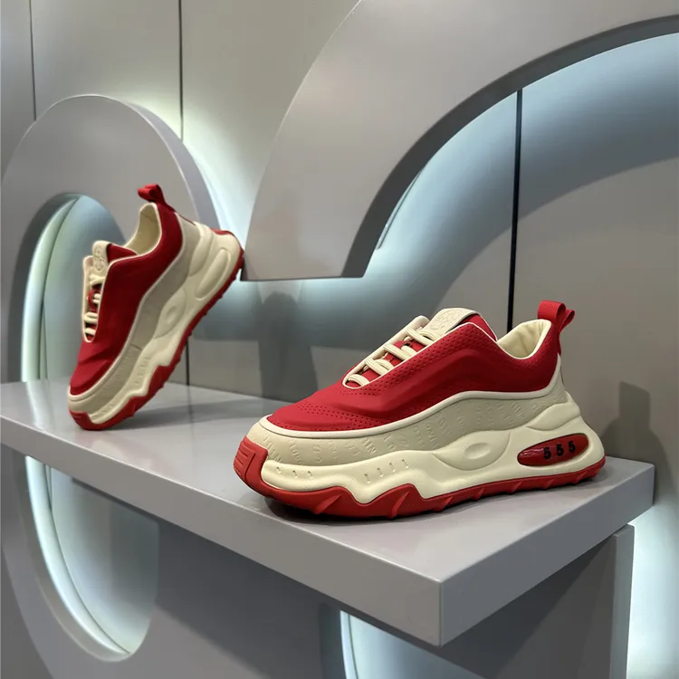 2024秋季新款时尚潮流百搭老爹鞋舒适休闲高端厚底低帮增高潮鞋子