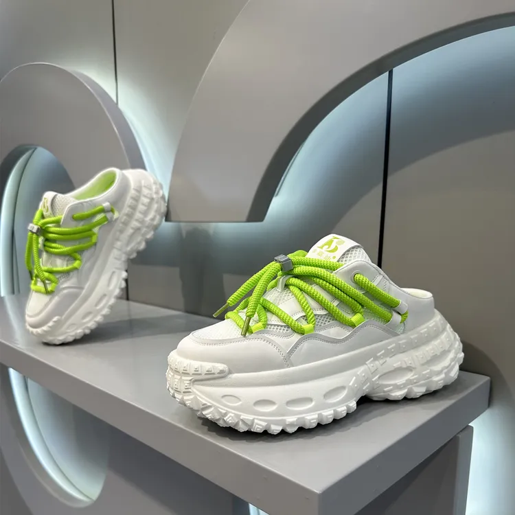 夏季爆款男鞋一脚蹬凉鞋运动拖鞋懒人鞋老爹鞋子男款包头半拖鞋男