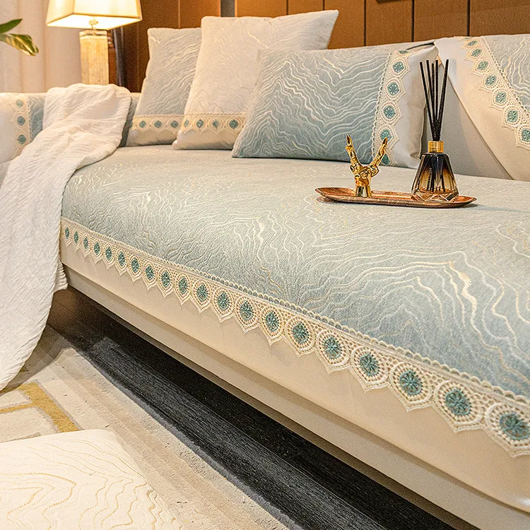 高级感沙发垫子四季通用座垫防滑北欧简约现代真皮沙发套罩雪尼尔