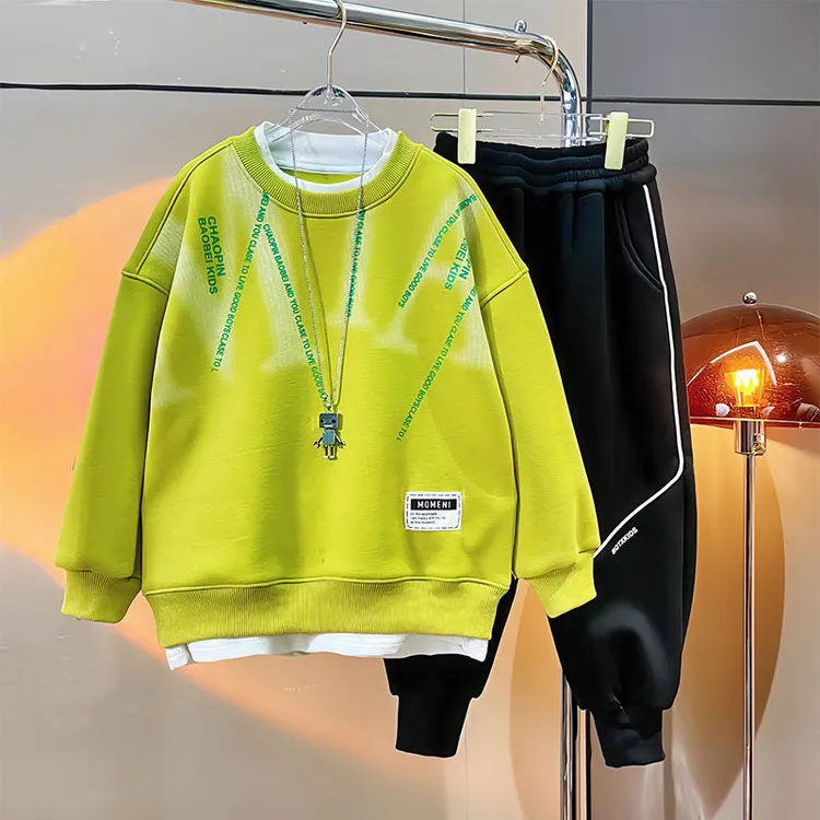 男童春秋套装卫衣裤子两件套儿童帅气中大童男孩2025新款童装洋气