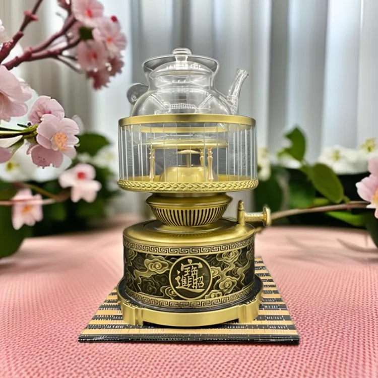 空气灯迷你茶炉煮茶炉家用空气茶灯烧水潮汕工夫茶纯铜煮水煮茶器