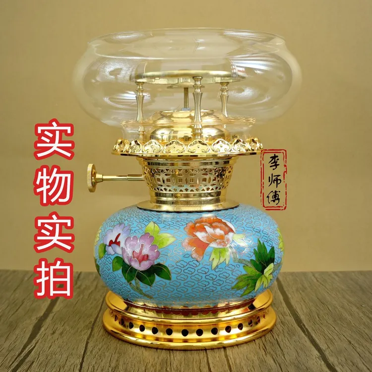 新款景泰蓝空气灯煮茶炉黄铜茶灯潮汕功夫茶具