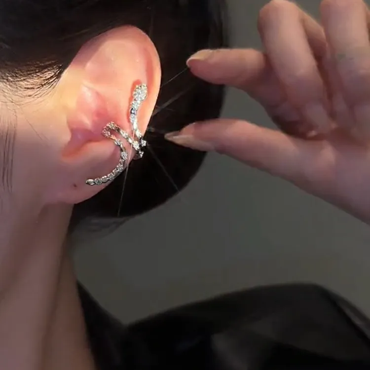 合金耳饰 溯源好物精致轻奢小众时尚设计感个性蛇年无耳洞耳骨夹商品图