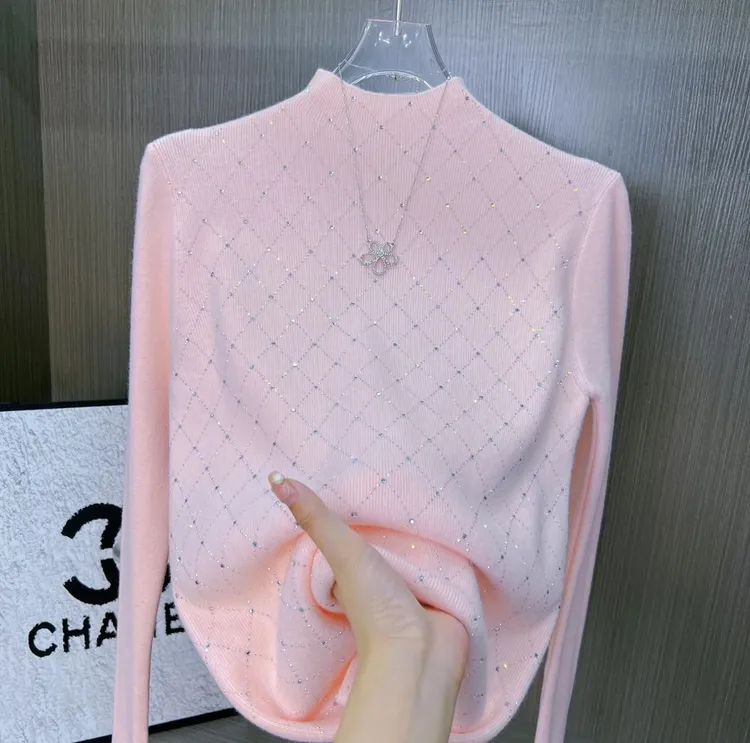 JIEMONSIA【星罗棋布】高奢羊毛衫小中领打底衫女款爆款2025新款