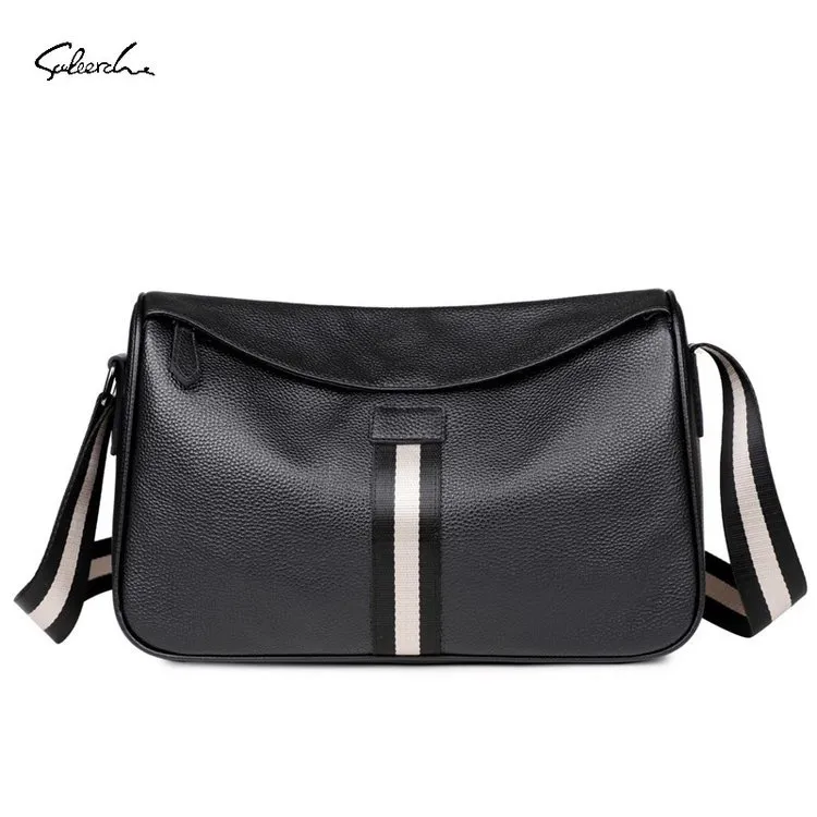 真皮头层牛皮男士单肩包挎包新款时尚休闲百搭复古中年简约潮流