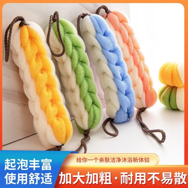 新加厚洗澡搓澡巾二合一沐浴条长条洗澡沐浴露搓澡巾成人家用加粗