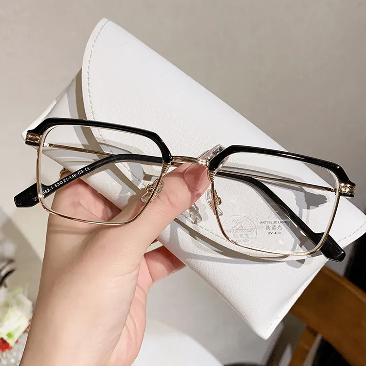 【专柜正品】时尚显年轻高端金属镜架眉框防蓝光老花商品图