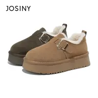 JOSINY/卓诗尼厚底雪地靴女新款加绒保暖女款雪地靴爆款2025新款