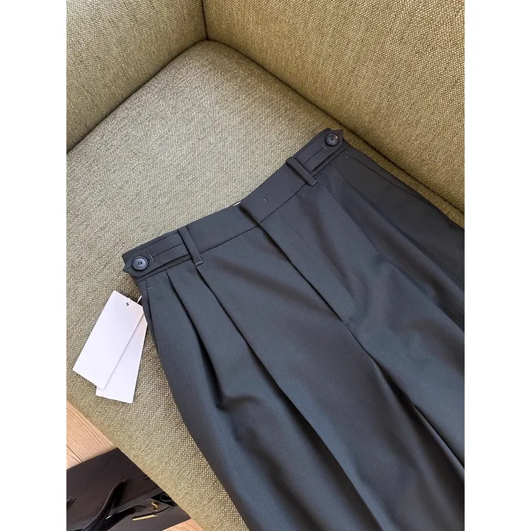 闭眼入墙裂推荐！客供意大利~精纺正装小阔腿西装裤女直筒高腰裤子